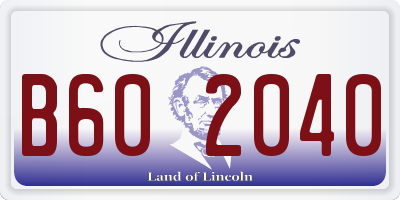 IL license plate B602040
