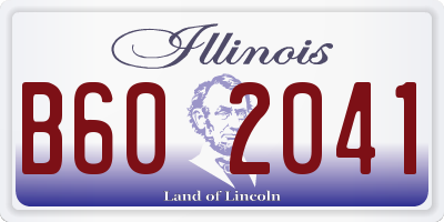 IL license plate B602041