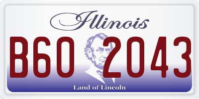 IL license plate B602043