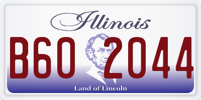IL license plate B602044