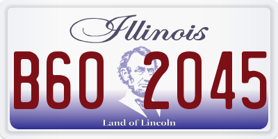 IL license plate B602045