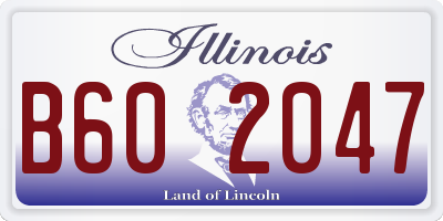 IL license plate B602047
