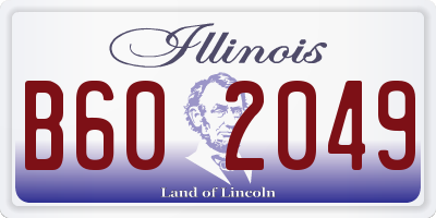 IL license plate B602049