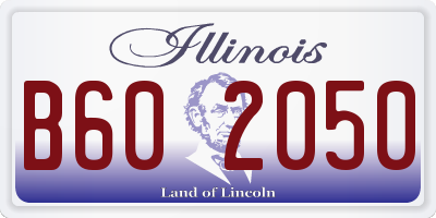 IL license plate B602050