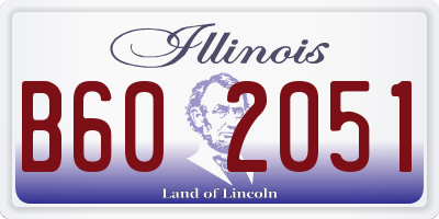 IL license plate B602051