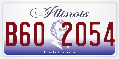 IL license plate B602054