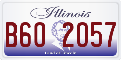 IL license plate B602057