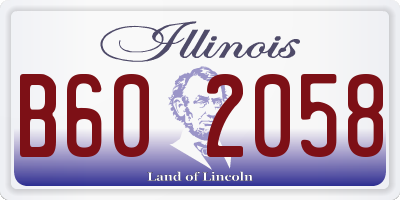 IL license plate B602058