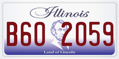 IL license plate B602059