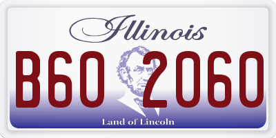 IL license plate B602060