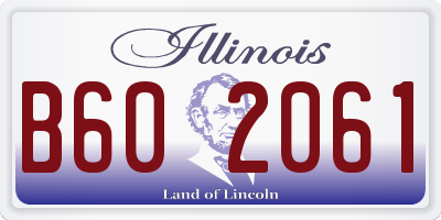 IL license plate B602061