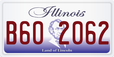 IL license plate B602062