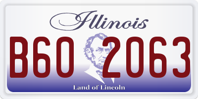IL license plate B602063