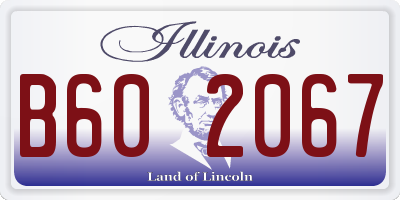 IL license plate B602067