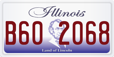 IL license plate B602068