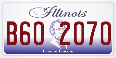 IL license plate B602070