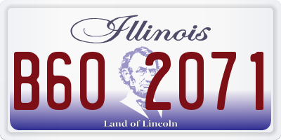 IL license plate B602071