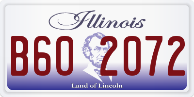 IL license plate B602072