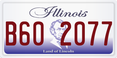 IL license plate B602077