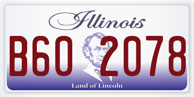 IL license plate B602078