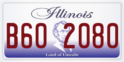 IL license plate B602080