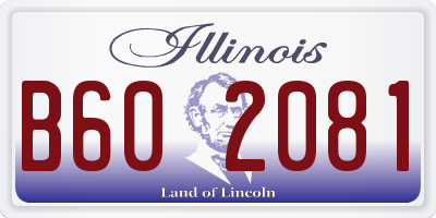 IL license plate B602081