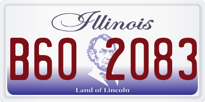 IL license plate B602083