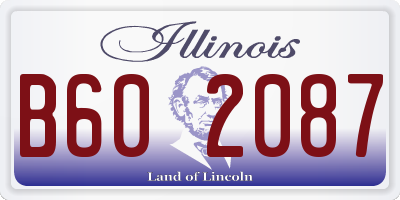 IL license plate B602087