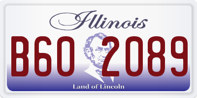 IL license plate B602089
