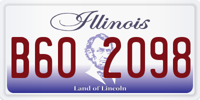 IL license plate B602098