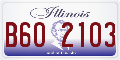 IL license plate B602103