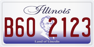 IL license plate B602123