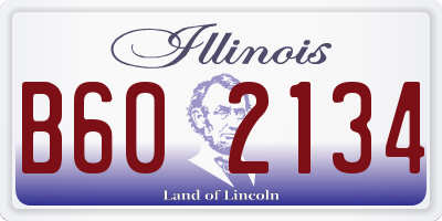 IL license plate B602134