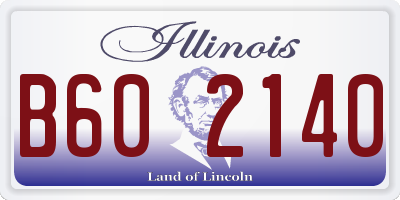 IL license plate B602140
