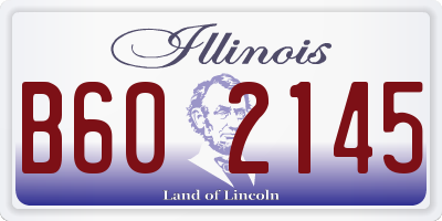 IL license plate B602145