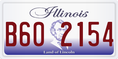 IL license plate B602154