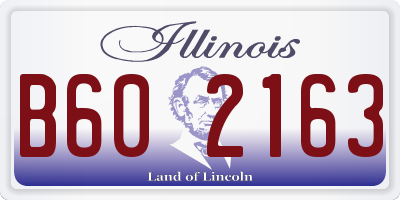 IL license plate B602163