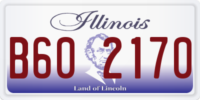 IL license plate B602170