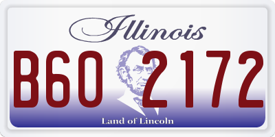 IL license plate B602172
