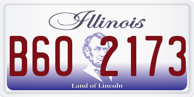 IL license plate B602173