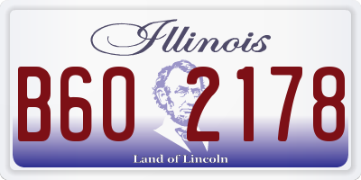 IL license plate B602178