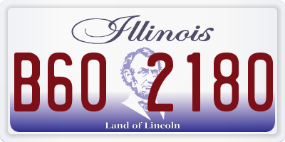 IL license plate B602180