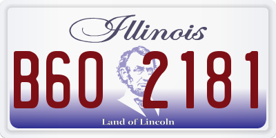 IL license plate B602181