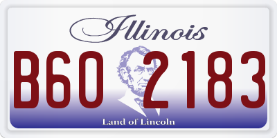 IL license plate B602183