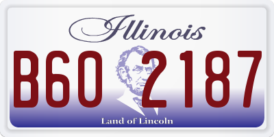 IL license plate B602187