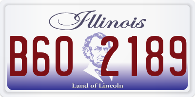 IL license plate B602189