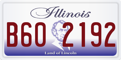 IL license plate B602192