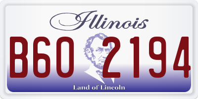 IL license plate B602194