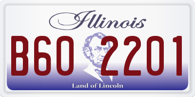 IL license plate B602201