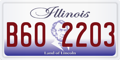 IL license plate B602203